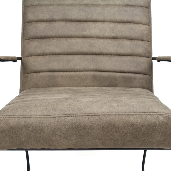 Industriële fauteuil Santos taupe