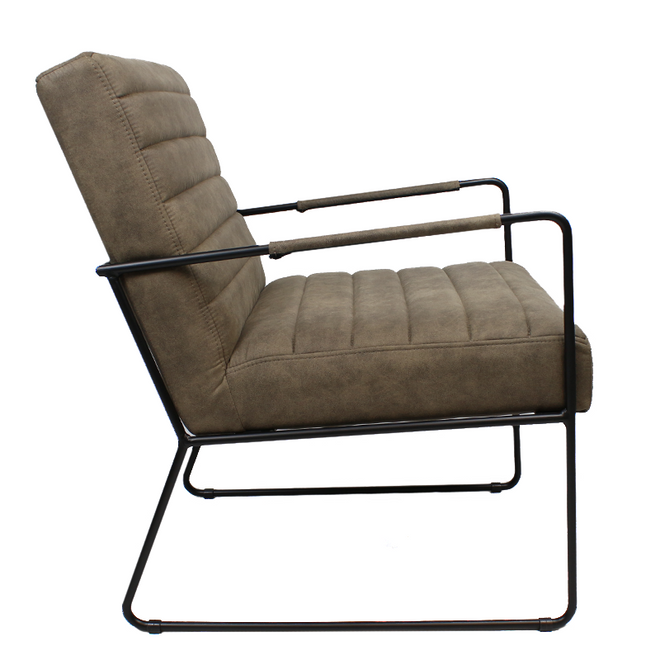 Industriële fauteuil Santos taupe