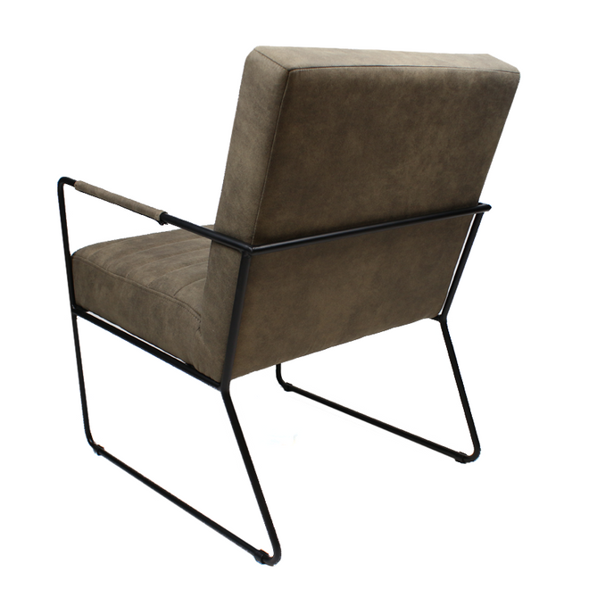 Industriële fauteuil Santos taupe