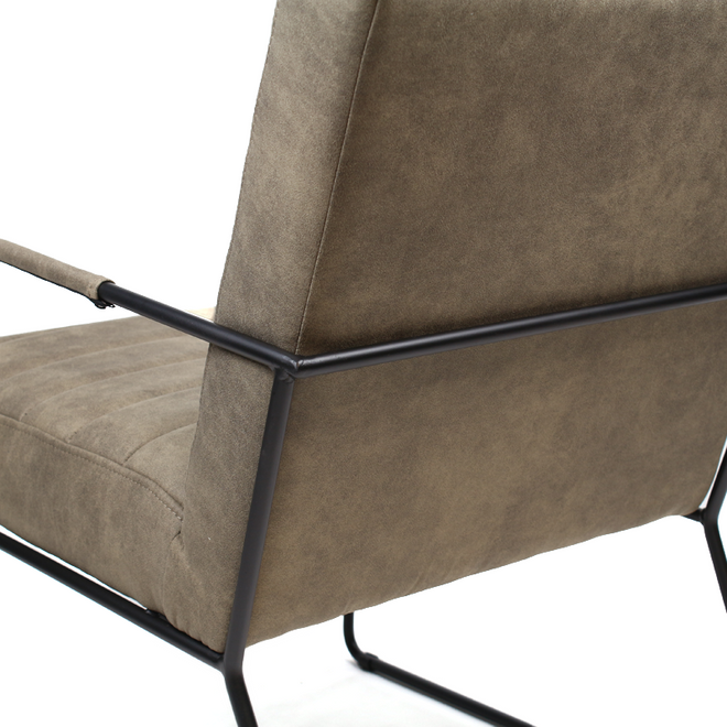 Industriële fauteuil Santos taupe