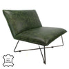 Industriële fauteuil Yasmin groen