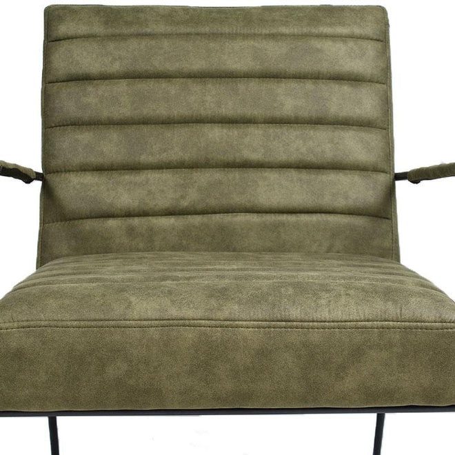 Industriële fauteuil Santos olijfgroen