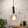 Industriële hanglamp Brady zwart metaal