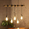 Hanglamp Kaiden 5-lichts bamboe