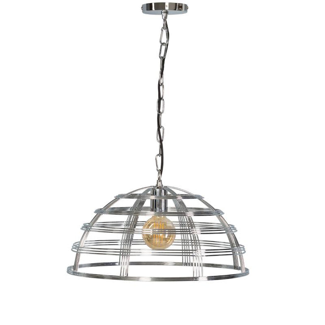 Industriële hanglamp Bright chroom