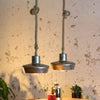 Industriële hanglamp Maddox 2-lichts metaal touw