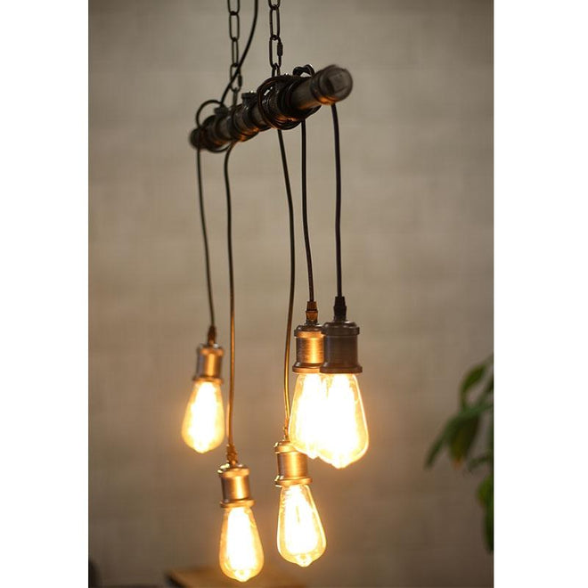 Industriële fabriekslamp Ryker 5-lichts fade grey