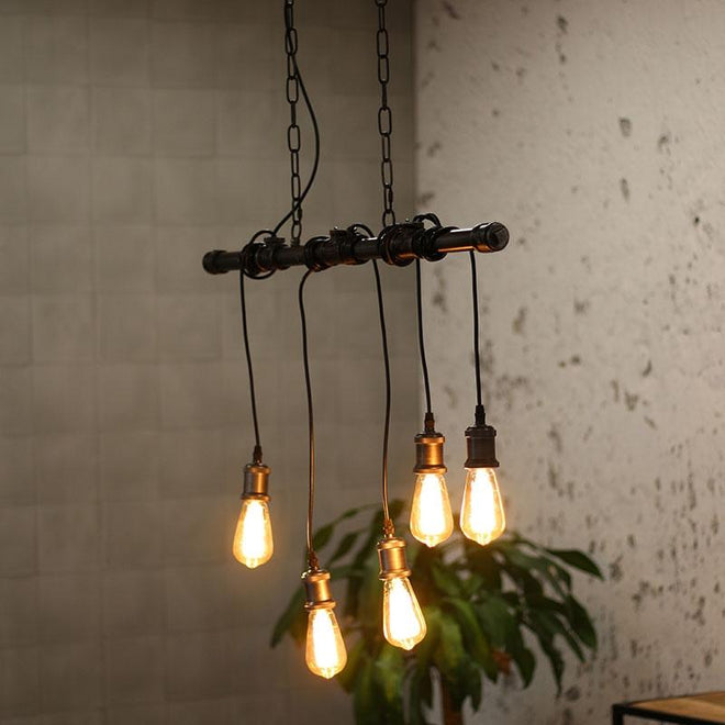 Industriële fabriekslamp Ryker 5-lichts fade grey