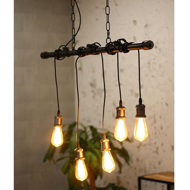 Industriële fabriekslamp Ryker 5-lichts fade grey