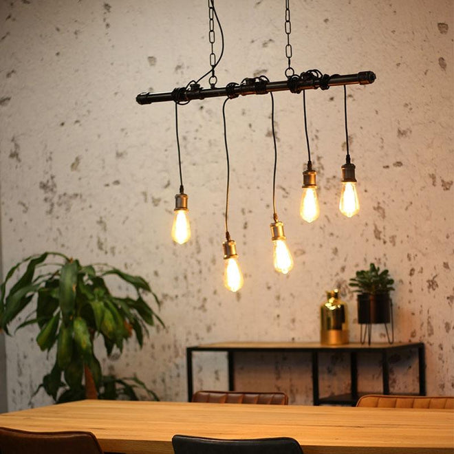 Industriële fabriekslamp Ryker 5-lichts fade grey