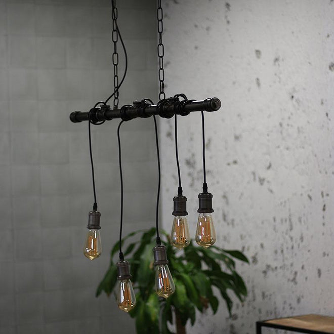 Industriële fabriekslamp Ryker 5-lichts fade grey
