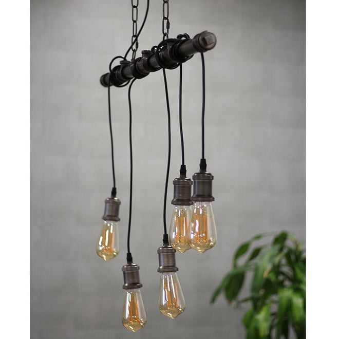 Industriële fabriekslamp Ryker 5-lichts fade grey