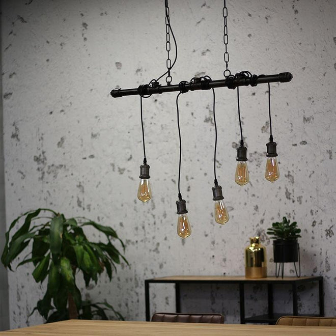 Industriële fabriekslamp Ryker 5-lichts fade grey