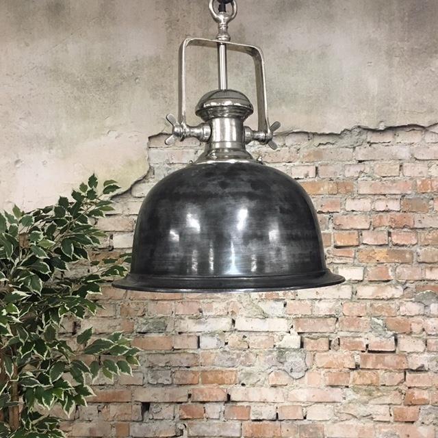 Industriële hanglamp Finn Raw nickel Ø46
