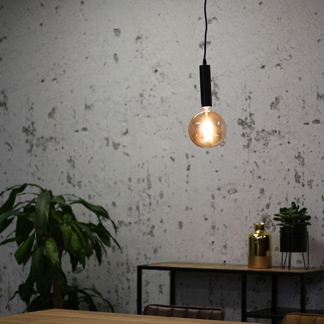 Industriële hanglamp Brady zwart metaal