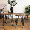 Industriële salontafel set Liv mangohout (2 stuks)