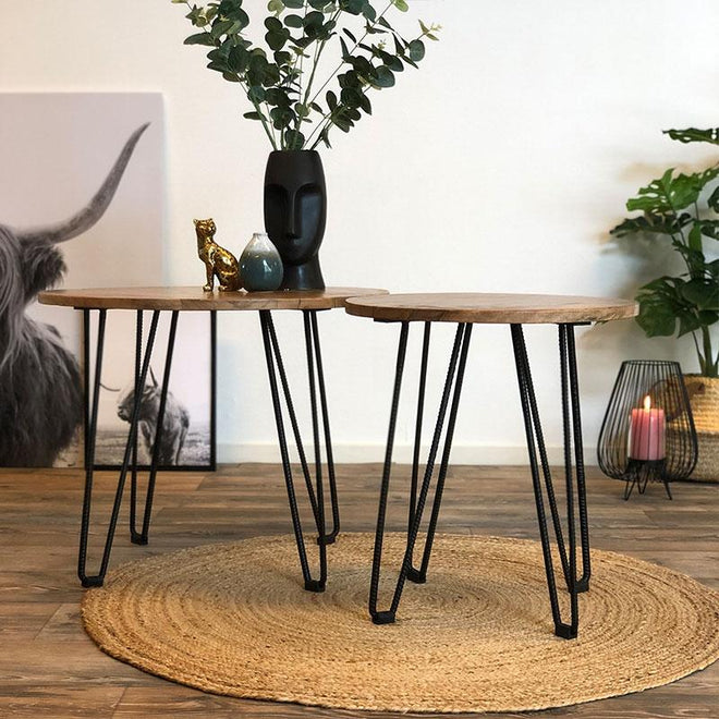 Salontafel set Liv mangohout (2 stuks)