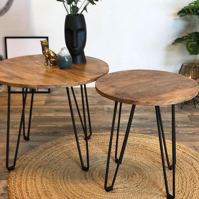 Salontafel set Liv mangohout (2 stuks)