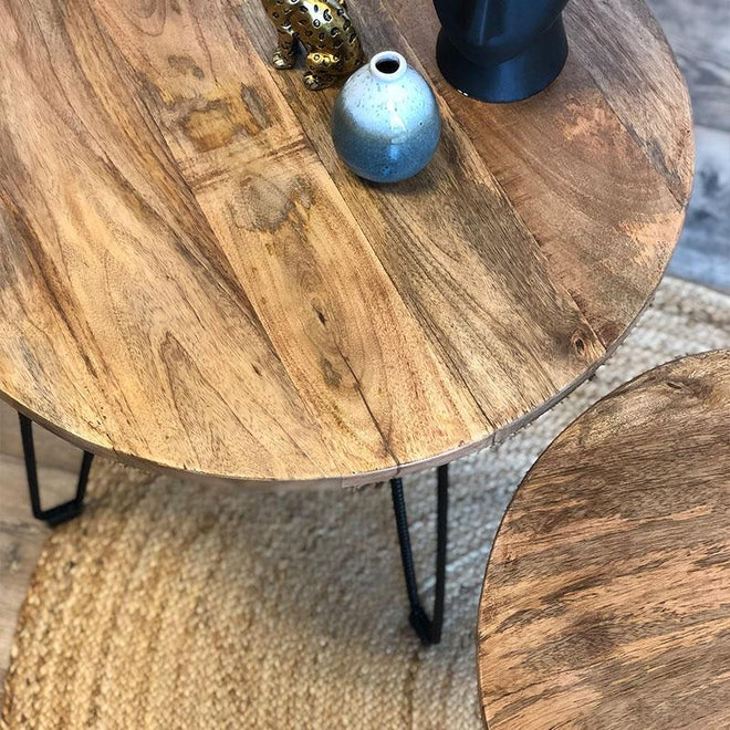 Salontafel set Liv mangohout (2 stuks)