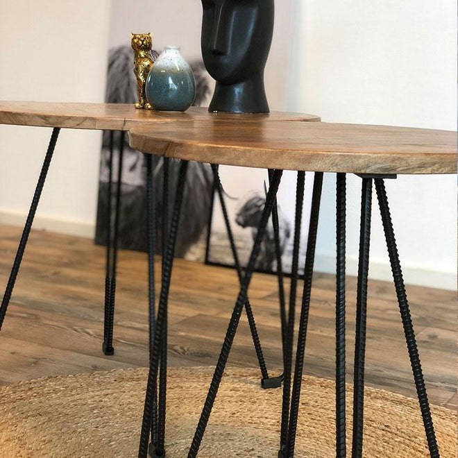 Salontafel set Liv mangohout (2 stuks)