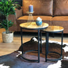 Industriële salontafel set Yumi mangohout (2 stuks)