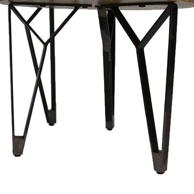 Salontafel set Lenn hout metaal (set van 2)