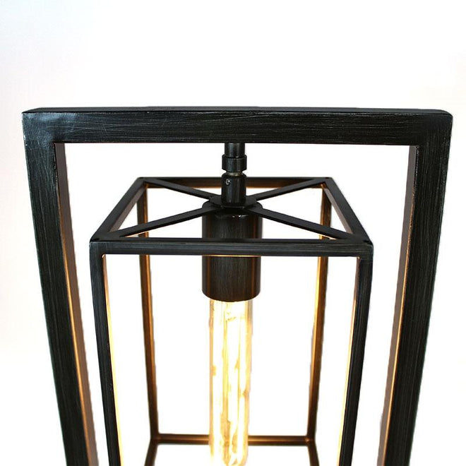 Industriële vloerlamp Hunter 3-lichts metaal