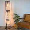 Industriële vloerlamp Hunter 3-lichts metaal