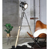 Industriële vloerlamp Quin Raw nickel