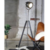 Industriële vloerlamp Bekka Raw nickel