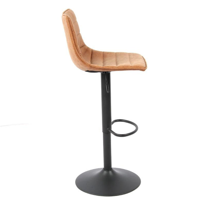 Industriële Barkruk Brooklyn cognac leer