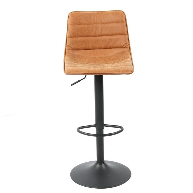 Industriële Barkruk Brooklyn cognac leer