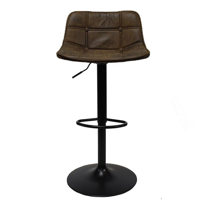 Industriële barkruk Dario bruin leer