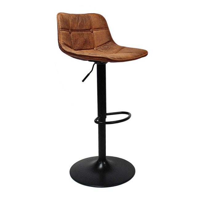Industriële barkruk Dario cognac leer