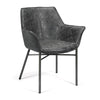 Industriële eetkamerstoel Bruce zwart