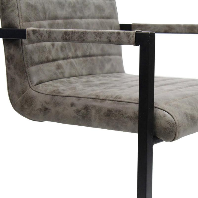 Industriële eetkamerstoel Earth taupe - direct leverbaar!