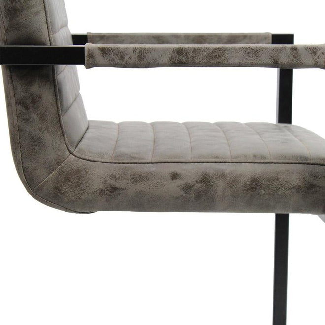 Industriële eetkamerstoel Earth taupe - direct leverbaar!
