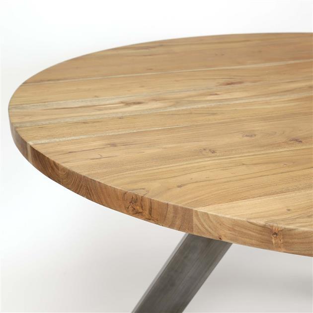 Eetkamertafel Flow rond hout Ø120 cm