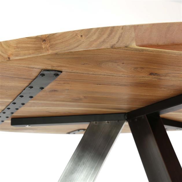 Eetkamertafel Flow rond hout Ø120 cm