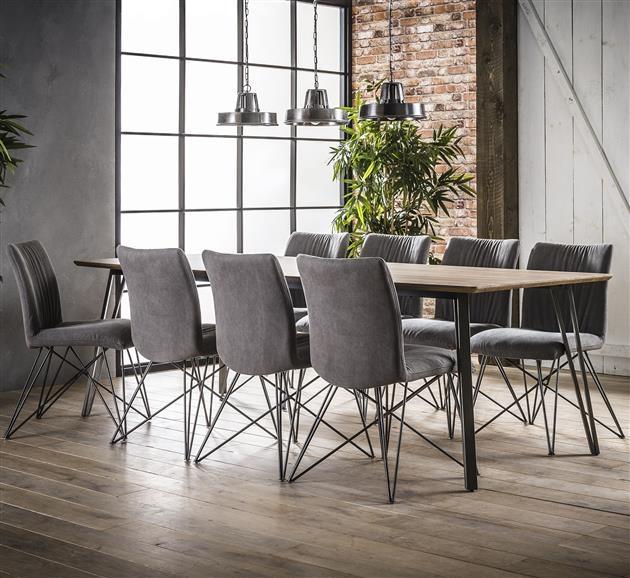 De industriële eetkamertafel Leroy 240 cm MDF