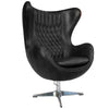 Egg chair Mason zwart premium leer