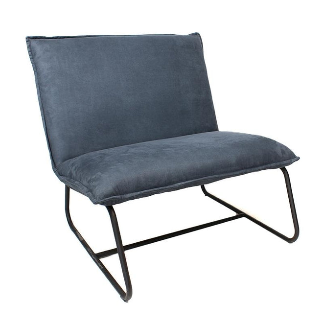 De industriële fauteuil Dante blauw
