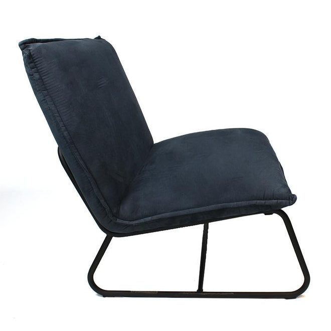 De industriële fauteuil Dante blauw