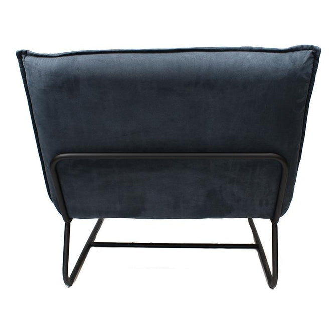De industriële fauteuil Dante blauw