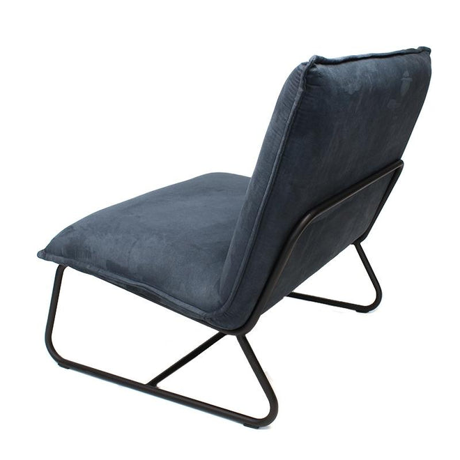 De industriële fauteuil Dante blauw