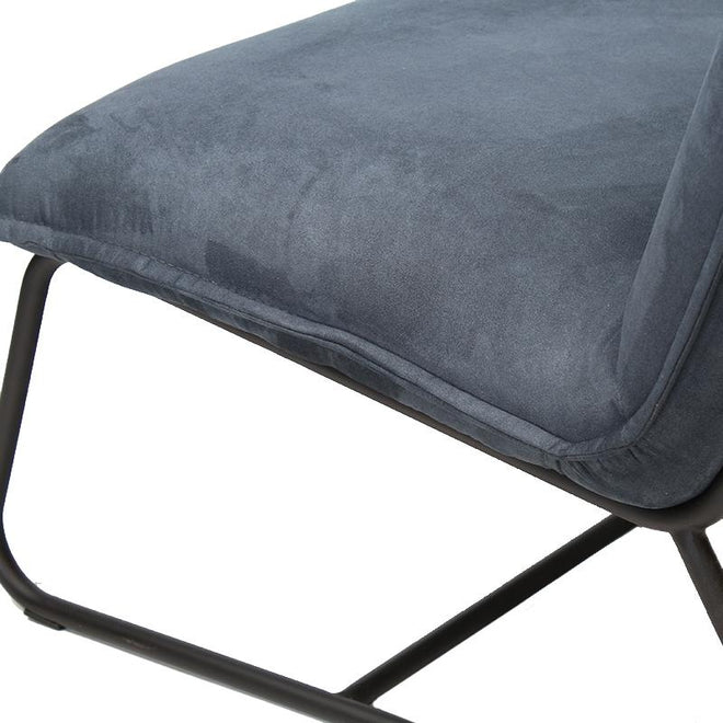 De industriële fauteuil Dante blauw