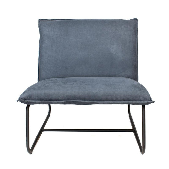 De industriële fauteuil Dante blauw