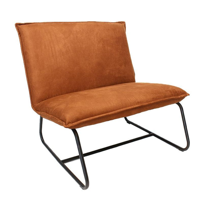 De industriële fauteuil Dante cognac