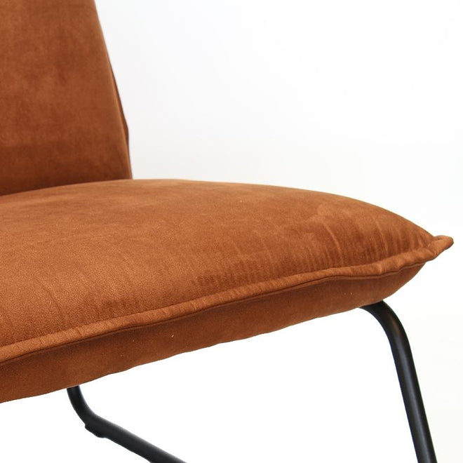 De industriële fauteuil Dante cognac