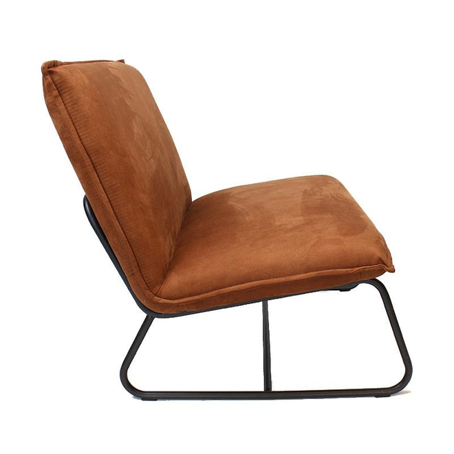 De industriële fauteuil Dante cognac